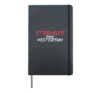 Stronger Than Yesterday Gym Workout Motivation Hardcover Journal, Black