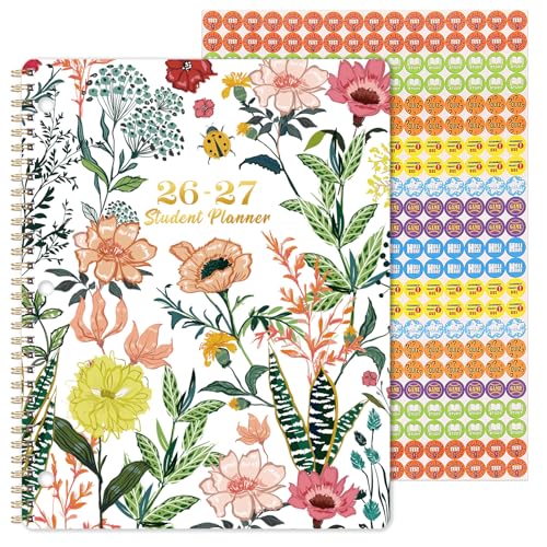 Student Planner 2026-2027 - School Planner 2026-2027, Jul. 2026 - Jun. 2027, 9'' x 11'', Weekly Lesson Planner, Academic Planner with Stickers, Week's Goals, Tabs, Twin-wire Binding and 3-Hole Punched
