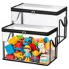 Stuffed Toy Storage Box & Bag, 2 Pack PVC, Transparent Design 38x24x32cm