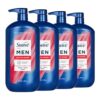 Suave Men Active Sport 2-in-1 Body & Face Wash with Glycerin & Vitamin E, Paraben & Phthalate Free, Cleanse, Moisturize, Refresh, Long-Lasting Fragrance, 30 FL OZ, 4 Count