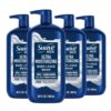 Suave Men Face & Body Wash, with Shea Butter & Coconut Oil, Body Cleanser for Moisturized Skin, With an All Day Creamy Scent 30 oz, 4 count