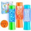 Subao 3 Pack Light Up Sensory Tubes with Switch Anxiety Relief Items,Fidget Toys for Kids&Adults,Sensory Toys for Kids with Autism Calm Down Corner Supplies,Preschool&Kindergarten Classroom Must Haves
