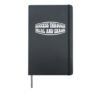 Success Through Trial And Error Retro Motivational Graphic Hardcover Journal, Black