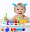 Suction Bath Toys for Baby, 12 Piece Starter Set Suction Cup Toys Stocking Stuffers Preschool Sensory Fidget Toys for Toddlers 1-3 4-8 | No Hole Bath Toy | BPA Free (Large Size)