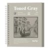 SuFly Toned Gray Sketch Book 8"x10" - 60 Sheets Spiral Bound Sketch Pad, 85lb/130gsm Art Paper for Graphite, Charcoal, Colored Pencils and Gel pens.