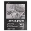 SuFly Tracing Paper Pad 8.5"x 11", Transparent Vellum Paper_100 Sheets_38Lb