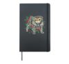 Sugar Skull Pug Dia De Los Muertos Halloween Dog Mexican Hardcover Journal, Black