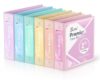 SUIN 2-Inch 3-Ring Binders with 2 Interior Pockets, Heavy Duty Clear View Presentation Binder Holds 425 Sheets Letter Size, Office School Home,6 Pack (Brushed Pastel)