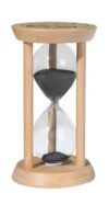 SuLiao Wooden Sand Timer 5 Minute Hourglass, Beech Small Black Sand Watch 5 Min, Reloj De Arena Hour Glass Sandglass for Home Office Decorative Game Classroom