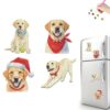 Sulunmo 4PCS 2D Acrylic DIY Diamond Art Fridge Magnet Kit - Labrador Retrie