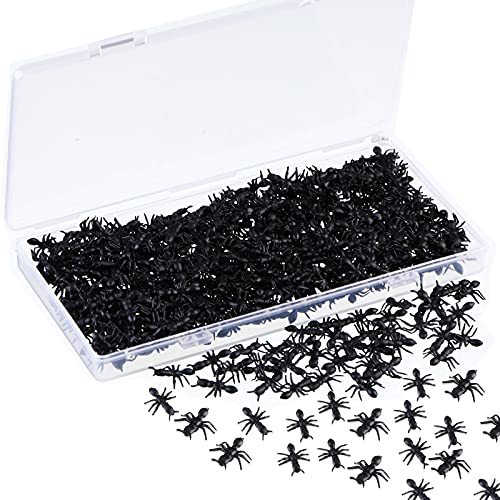 Sumind 400 Pieces Fake Ants Prank Plastic Black Ant Realistic Ant Halloween Joke Toys for Halloween Party Decoration Supplies April Fool's Day Props