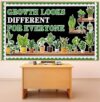 Summer Greenery Bulletin Board Decorations Motivational Potted Plant Classroom Decorations Growth Looks Different for Everyone Paper Cutouts for Back to School Classroom Chalkboard Wall Decor