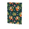 Summer Leaves Flowers Floral Foxes Leather A5 Notebook Cover