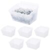 Sumnacon Slatwall Bins 6 Pcs Slatwall Organizer for Garage Plastic Slatwall Storage Bins for Storing Garage Accessories Multiple Stackable Slatwall Tool Organizer for Workshops, Transparent