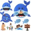 Suncalla 1 Set Jonah and The Whale Felt Board Bible Stories SetSunday School Religious Christian DIY Crafts Vbs Make Your Own Jonah and The Whale Decorations Classroom Art Supplies Fun