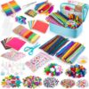 Sundaymot Arts and Crafts Supplies for Kids, 2000+Pcs DIY Craft Kits, Ages 6-10, Educational Preschool and Homeschooling Arts Programs, Children Craft Kits, Gifts for Boys and Girls.