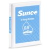 SUNEE 3 Ring Binder, 1/2 Inch D Ring, Clear View PVC-Free (Fit 8.5x11 Inches), White, 1 Pack