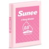 SUNEE 3 Ring Binder, 1/2 Inch D Ring, Clear View PVC-Free (Fit 8.5x11 Inches) for School or Office, Pink, 1 Pack