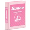 SUNEE 3 Ring Binder, 1 Inch D Ring, Clear View PVC-Free (Fit 8.5x11 Inches), Pink, 1 Pack