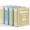 SUNEE 3 Ring Binder 3 Inch 4 Pack, Clear View Binder Three Ring PVC-Free (Fit 8.5x11 Inches) for School or Office Supplies, Neutral Aesthetic
