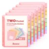 SUNEE 8 Tab Dividers with Pockets, Plastic Dividers for 3 Ring Binder, Subject Dividers with 2 Pockets, Binder Dividers for School Office Home Supplies, Soft Color, 6 Set