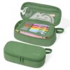 SUNEE Cute Pencil Case, Large Capacity Pencil Pouch, Soft Corduroy Pencil Bag, Big Storage Pen Organizer for Stationery, Aesthetic Zipper Pencil Box, Back to School Supplies for Teen Girls Boys, Green