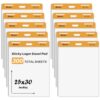 SUNEE Sticky Easel Pads, 25x30 Inches, 30 Sheets/Pad, 10 Pack – Self Stick Flip Chart Paper for Whiteboards, Premium Large White Chart Paper