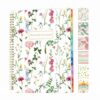 SUNEE Teacher Planner 2026-2027 Academic Year, 7 Periods Lesson Plan Book Jul 2026 - Jun 2027, 8.5"x11"Daily Weekly Monthly Organizers Horizontal Layout with Calendars, Bookmark, Tabs, Wildflowers