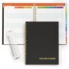 SUNEE Teacher Planner 2026-2027 Academic Year, 7 Periods Lesson Plan Book Jul 2026 - Jun 2027, 8.5"x11" Daily Weekly Monthly Organizers Vertical Layout with Calendars, Bookmark, Waterproof Cover, Black