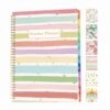 SUNEE Teacher Planner 2026-2027 Academic Year, 7 Periods Lesson Plan Book Jul 2026 - Jun 2027, 8.5"x11"Daily Weekly Monthly Organizers Horizontal Layout with Calendars, Bookmark, Tabs, Rainbow Stripes