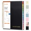 SUNEE Teacher Planner 2026-2027 Academic Year, Lite Lesson Planner Book with 7 Periods Jul 2026 - Jun 2027, 8.5"x11" Daily Weekly and Monthly Organizers, Plan Book with Pocket Folder, Color Tabs,Black