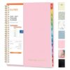 SUNEE Teacher Planner 2026-2027 Academic Year, Lite Lesson Planner Book with 7 Periods Jul 2026 - Jun 2027, 8.5"x11" Daily Weekly and Monthly Organizers, Plan Book with Pocket Folder, Color Tabs,Pink