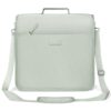 SUNEE Zipper Binder 3 Ring, 3 Inch O-Ring with Handle and Shoulder Strap, 600-Sheet Capacity, 5-Tab Expanding File Folder, Multi-Pockets for Middle School Organizer Binder with Zipper, Sage Green