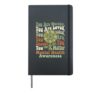 Sunflower Hope Mental Health Awareness You Are Loved Worthy Hardcover Journal, Black