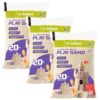 Sun Joe 3 Pack Silica Play Sand for Sandbox, Sensory Table & Garden Spaces, Ultra Fine, 20 Lbs - Natural Craft Accessory for Molding, Digging & Sculpting - Ideal for Indoor and Outdoor Use