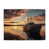 Sunset Fishing Boat Adult Puzzle 1000 Pieces Natural Landscape Wooden The Choice for Lovers First to Decorate Walls and corridors of Home