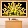 Sunshine Motivational Classroom Decorations Affirmation Station Bulletin Board Set Growth Mindset Summer Bulletin Board Inspirational Mental Health Paper Cutouts for Back to School Wall Decor Supplies