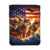 SUNZHI Bald Eagle Winter Mountain Lake Book Sleeves Zipper 11.8X9In