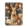 SUNZHI Vintage Floral Easter Rabbit Book Sleeves Zipper 11.8X9In