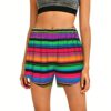 Supdreamc Womens Mexican Blanket Print Comfy Pajama Shorts Pockets