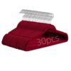 Supercap - 30pcs Red Velvet Hangers, Space Saving Coat Hangers for Closet, Ultra-Slim & Non-Slip Swivel Hook Clothes Hangers for Shirts, Jackets, Dress, Pant