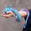 Super Huge Large Dragon 3D Printed Dragon with movable mouth and eyes,Flexible Realistic Articulated Animal Fidget Toys,Mystery Figurines Gifts,Executive Desk Décor Collectible (33.5inch/colorfulA)