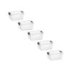 Superio Mini Storage Container Plastic Crayon Box Art Supplies and Sewing Case Stackable Clear Small Organizer for Beads, Stationery, Chalk, and Food, 1.05 Quart, 5 Pack
