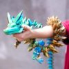 Super Large 3D Printed Crystal Dragon with Movable joint,48.8inch,Flexible Realistic Articulated Animal Fidget Toys,Mystery Figurines Gifts,Executive Desk Décor and Festival Collectible (colorfu)