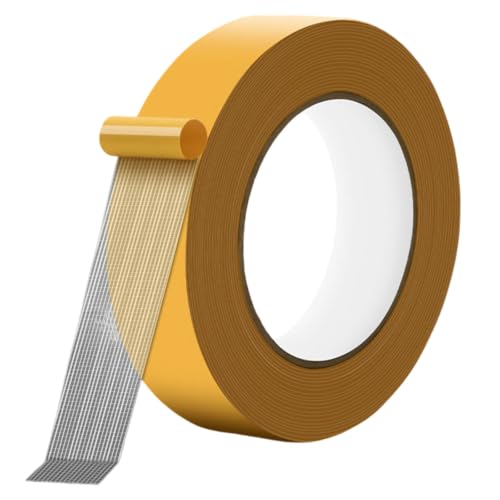 Super Strong Double Sided Tape, 1.2"×6.5 FT Clear Fabric Waterproof Stick Adhesive Grid Double Sided Tape Heavy Duty for DIY Crafts Rug Fixed Office,Universal Removable Grip Mesh (1.2"×6.5 FT)