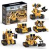 Suplanet 5 in 1 Engineering Vehicle Programmable Robotics Building Block Kit with LED Display, Remote & App Control, STEM Educational Toy for Kids Ages 8-12 (389 PCS)