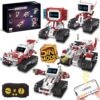 Suplanet 5 in 1 Robot Building Blocks Set, APP & Remote Control Programmable STEM Toy with Dynamic LED Eyes, Articulated Head & Arms, Educational Building Blocks Gift for Boys Girls 8-16, 358PCS