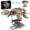 Suplanet Mechanical Turtle Building Set with Lights, Rotatable Link Components & Display Stand, STEM Building Set for Boys and Girls 8-14, Home Office Decor for Adults, Mechanical Enthusiasts（659PCS）