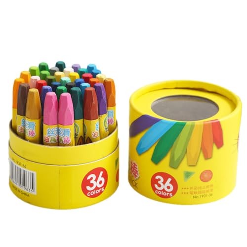 SUPVOX Creative with Mixed Oil and Particulate Wax Material Cartoon Hexagonal Crayon Pen Safe to Develop Colouring Skills Birthday and Birthday Favors and School Party Activities for