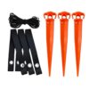 SUPVOX Outdoor Tree Staking Kit for Young Trees and Garden Saplings, Plant Support Anchor Kit with Sturdy Orange Plastic and Nylon Material, Includes Long Rope for Gardens and Landscaping